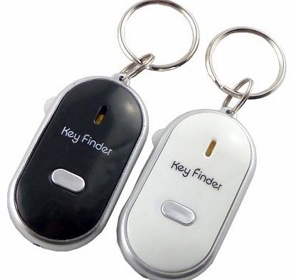 Whistle Key Finder With Key Chain - Black & White (Black & White)