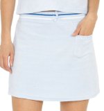 Max Factor NuSport Ladies Towelling Skirt, White/Pink, M