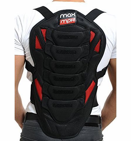 MAX MPH Motorcycle amp; Skiing/Snowboarding Back Spine Protector - X-Large