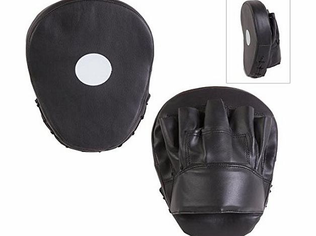 Max Strength Black Rex Leather Curved Focus Pads Pair