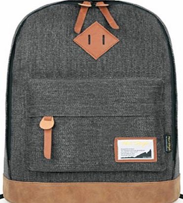 maxbuy - Vintage Denim Style Unisex Fashionable Casual School Travel Shoulder Backpack Bag with Laptop Compartment / 43cm(H)*32cm(W)*17cm(T) (dark grey)