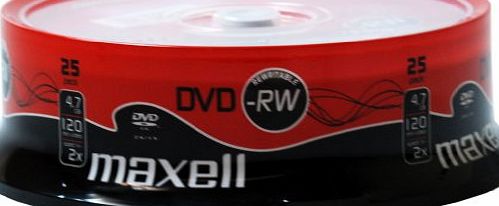 Maxell DVD-RW 25 Pack Spindle 2x Speed