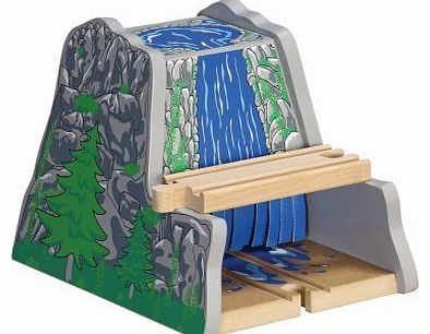 Wooden Railway Train Set Waterfall Tunnel Brio and Thomas Compatible