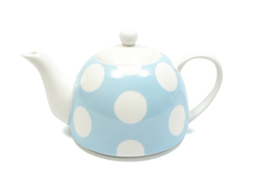 Polka Dot Tea Pot 800ml Blue