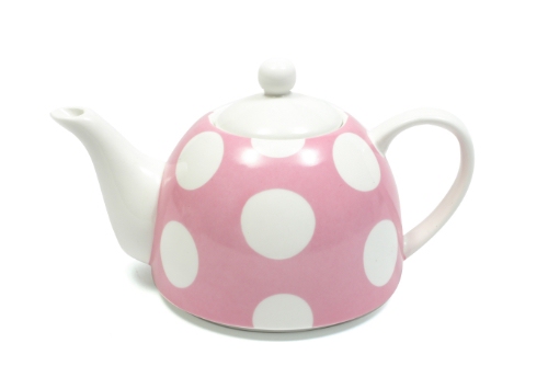 Polka Dot Tea Pot 800ml Pink