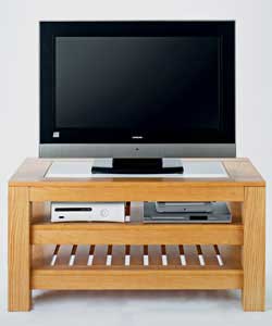 mayfair Oak Veneer and Glass TV Unit