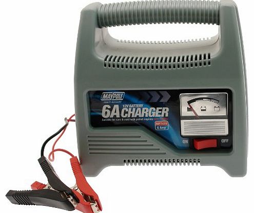 Maypole 7416 6A Battery Charger 12 V up to 1800cc