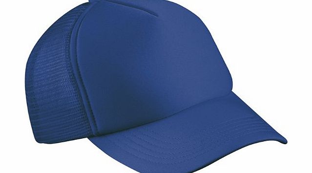 MB CAPS CLASSIC TRUCKER CAP HALF MESH HAT - 22 GREAT COLOURS (MB070) (ROYAL BLUE)