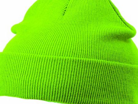 MB CAPS MB KNITTED SOFT FEEL CAP BEANIE HAT - 14 COLOURS (MB7500) (LIME GREEN)
