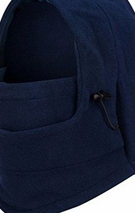 MBF Maybefly Multipurpose Use 6 in 1 Thermal Warm Fleece Balaclava Hood Police Swat Ski Bike Wind Stopper Full Face Mask Hats Neck Warmer Outdoor Winter Sports Snowboard Proof (Dark blue)
