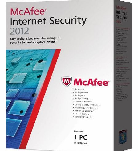 McAfee Internet Security 2012, 1 PC, 12 month Subscription (PC)