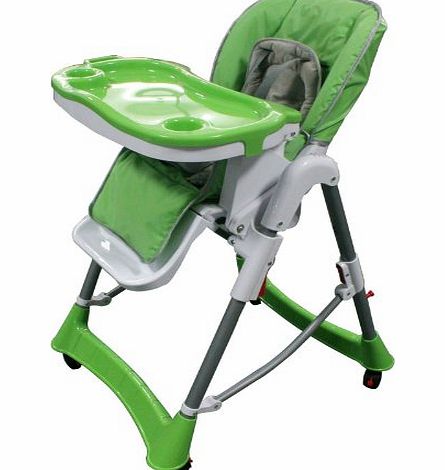 Green Multifunctional Foldable Baby High Chair Highchair with Free Bib