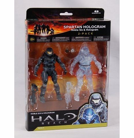 McFarlane Noble Six amp; Hologram - Halo Reach Series 4 - Deluxe Collectable Action Figure Set