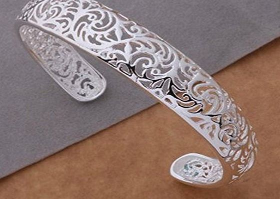Mcitymall77 925 silver elegant fashion style particular design bracelet / bangle jewellery classic design  gift bag.