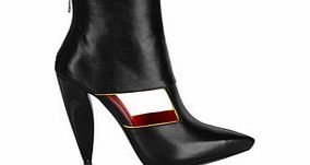 McQ by Alexander McQueen Lex black leather cut-out ankle boots