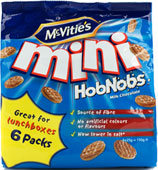 McVitieand#39;s Mini Chocolate HobNobs (6x25g) Cheapest in Sainsburyand39;s and Ocado Today!