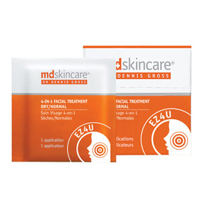 MD Skincare EZ4U 4-In-1 Facial Treatment - Dry/Comb 30 pads