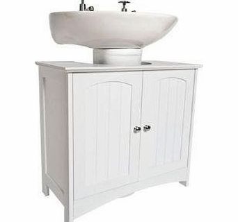 MDF White Shaker Under Basin Bathroom Sink Storage Unit