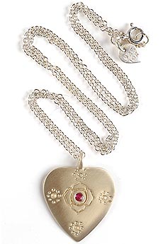 Lotus heart necklace