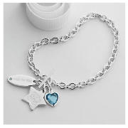 Me to you Sterling silver charm T-bar bracelet