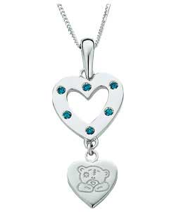 me to you Sterling Silver Heart Drop Pendant