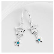 Me To You Sterling silver star drop earrings