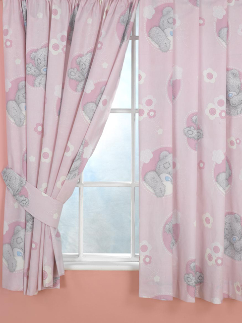 Tatty Teddy Face 72 Drop Curtains