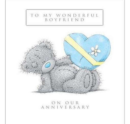 Tatty Teddy Wonderful Boyfriend Anniversary Card 7`` x 6`` Code AL4XT003