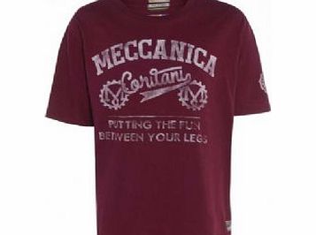 Meccanica Fun Between Your Legs T-shirt Burgundy