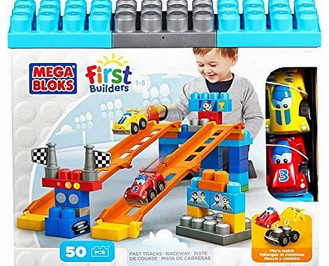 Mega Bloks First Builders Fast Tracks Raceway