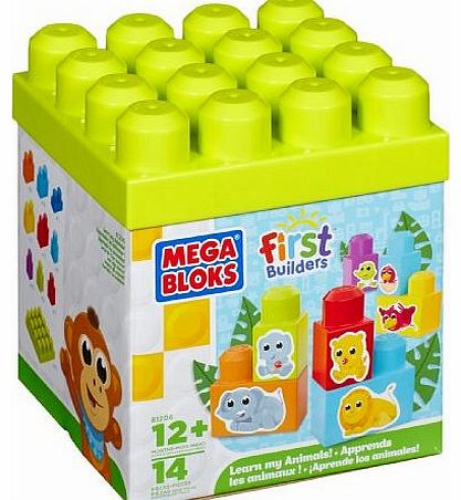 Mega Bloks First Builders Learning Cubes Learn My Animals