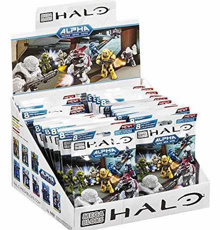 Mega Bloks Halo Micro Action Figure Alpha Series (Pack of 24)