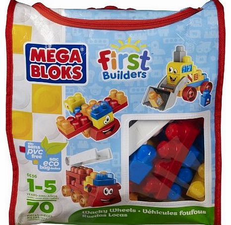 Mega Bloks Wacky Wheels Building Blocks Bag