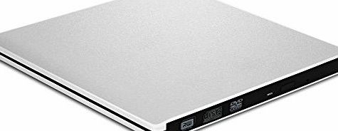 Megadream New Version Super Slim Portable DVD Burner Writer Rewriter with External Slot amp; USB 3.0 External CD Drive for Apple Macbook Pro, Air iMac, Laptops, Computers, Desktops and Notebooks
