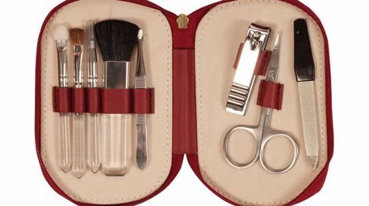 Mele Red Leather Manicure Set by Mele
