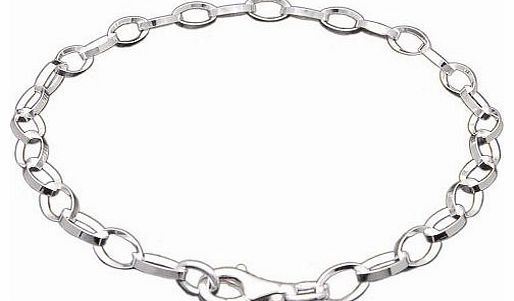 Melina  bracelet for charms f.e. oval belcher silver 925 19 cm