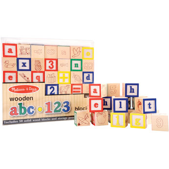 Melissa and Doug Wooden ABC/123 Blocks