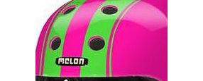 Melon Helmets Double Green/pink Stripe Helmet