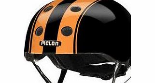 Melon Helmets Double Orange/black Stripe Helmet