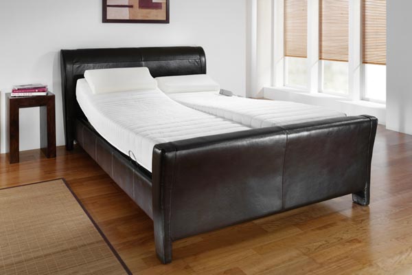 Emily Leather Adjustable bed With Relaxor pocket