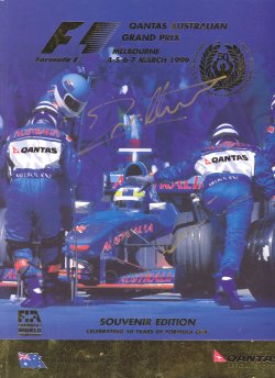 Memorabilia 1999 Australian GP Signed Race Programme