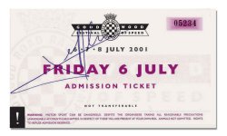 Jean Alesi Signed Goodwood 2001 Ticket