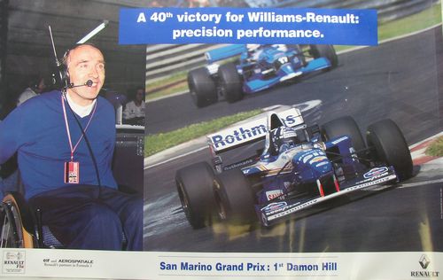 Williams 40th Win 1995 Hill (Laminated) Poster