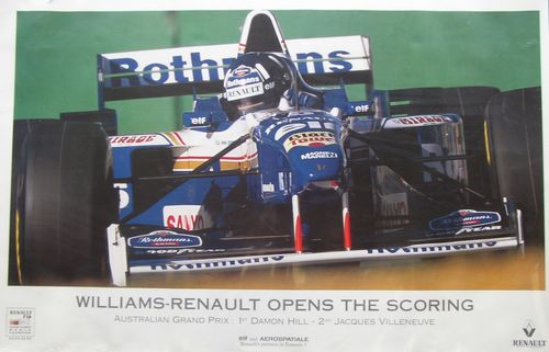 Williams Renault ``Opens The Scoring`` Hill Poster
