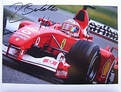 Memorabilia R. Barrichello 2003 Signed Ferrari Photo