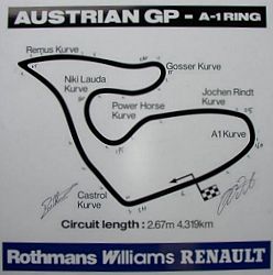 Signed Austrian GP A1 Ring Circuit Diagram