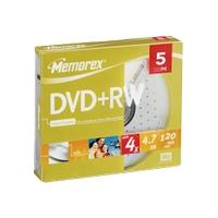 memorex - 5 x DVD RW - 4.7 GB 4x - slim jewel