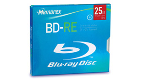 memorex BD-DVD-R and RE, 25GB - BD-RE (RW) Single 2x in Jewel Case