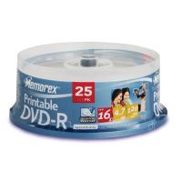 Memorex Printable DVD-R 4.7GB 16x 25 Pack