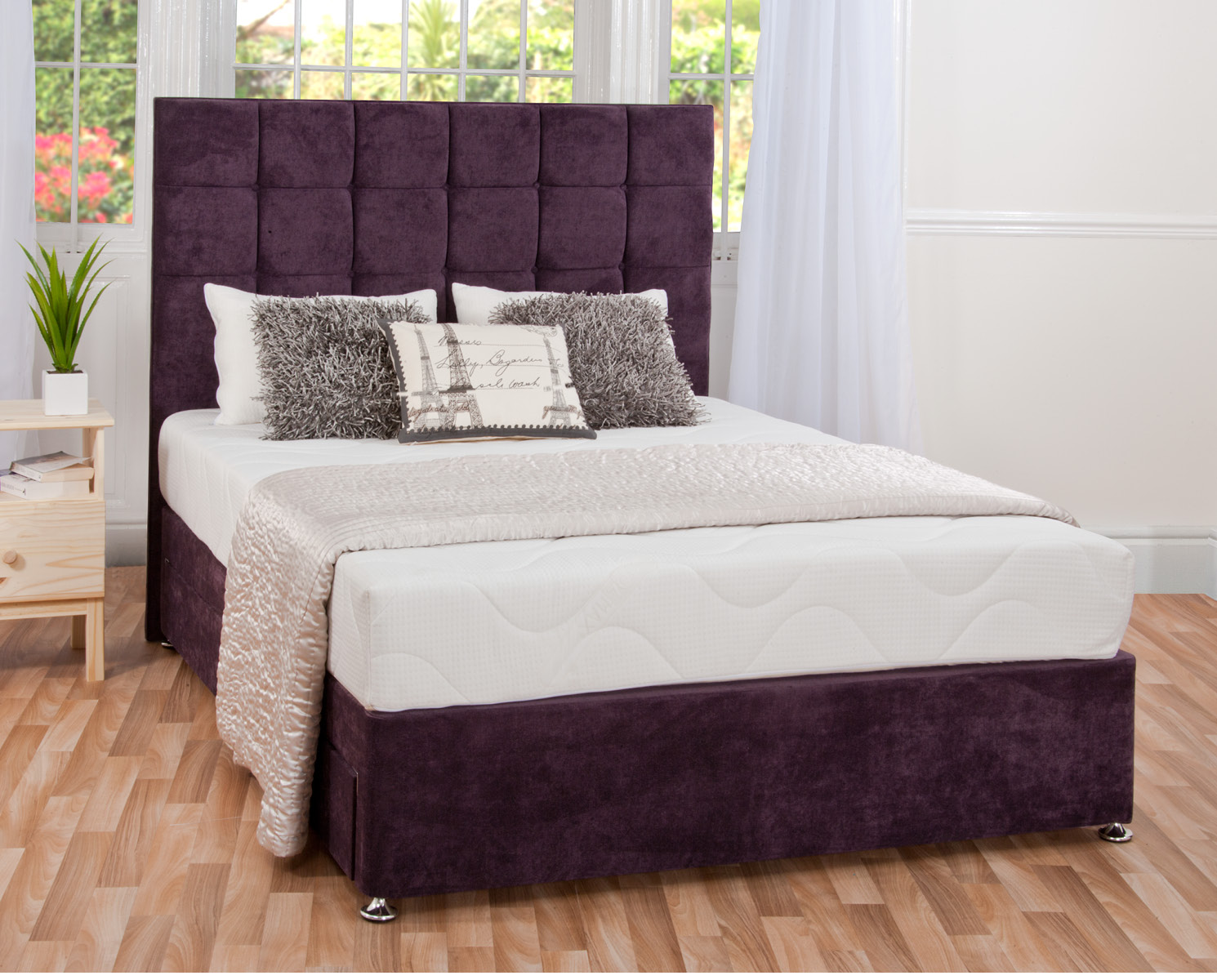 Coolmax Deluxe Fabric King Size Divan and